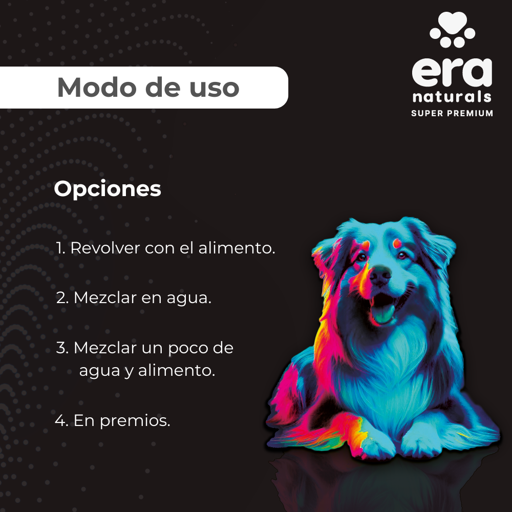 Era Naturals Cadera Y Articulaciones. Suplemento para Perros con Glucosamina, Condroitina y Colágeno Complemento para Croquetas o Dieta Barf 300g Era Naturals Cadera Y Articulaciones. Suplemento para Perros con Glucosamina, Condroitina y Colágeno Complemento para Croquetas o Dieta Barf 300g